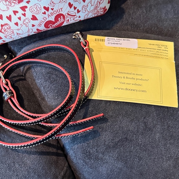 Dooney & Bourke Daisy Donald Duck Valentine's Day Satchel Crossbody Bag - Picture 5 of 6